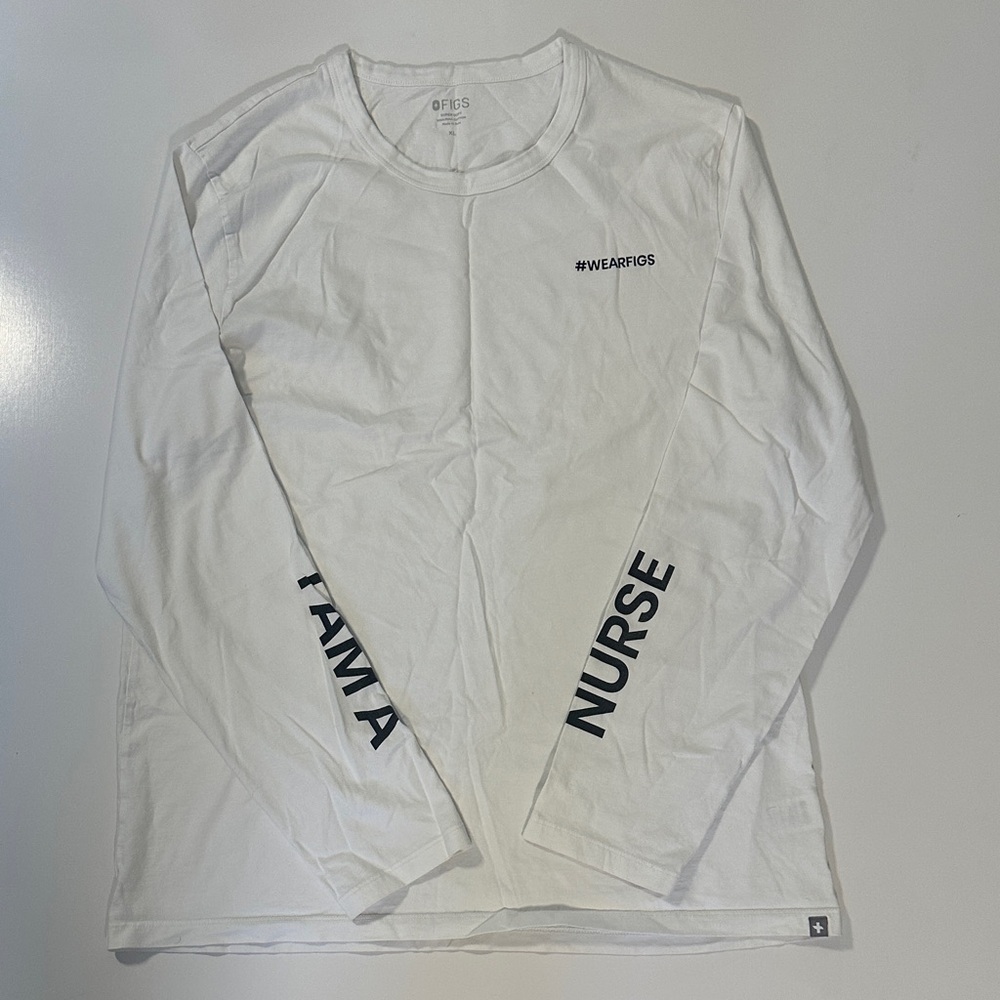 Figs “I Am A Nurse” XL Long Sleeve Shirt